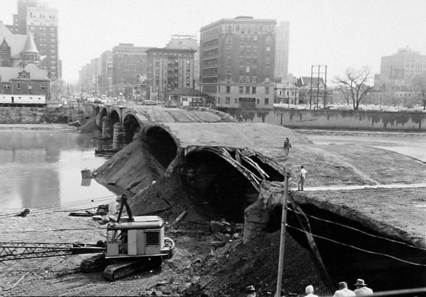 Main Street Bridge Demolition 1955